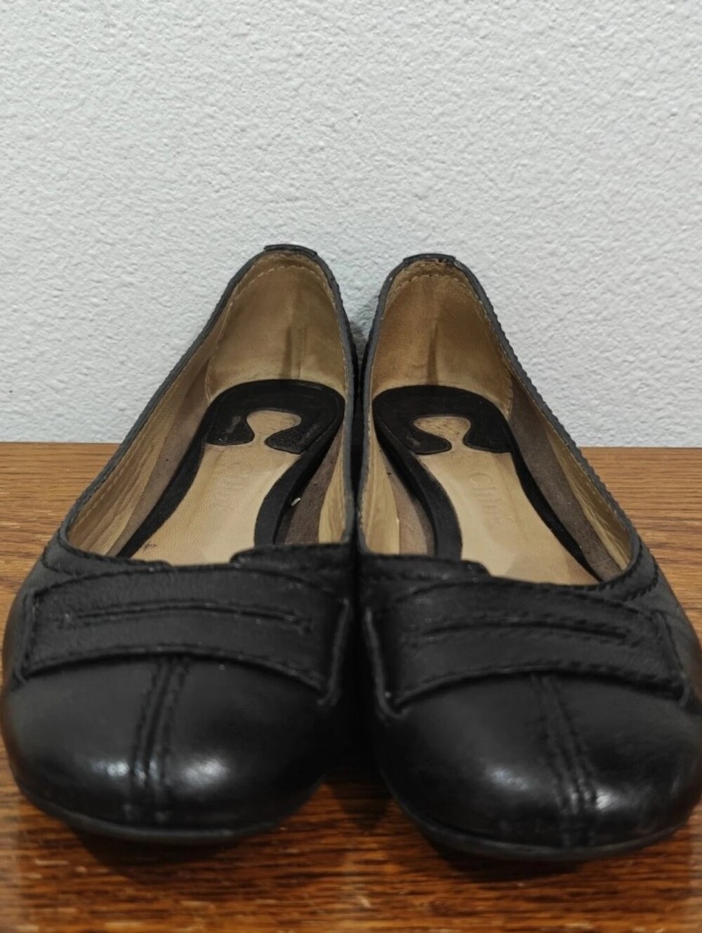 Chloe Black Ballet Flats Leather EU 38 US 7.5 Classic Chloé - Picture 2 of 11